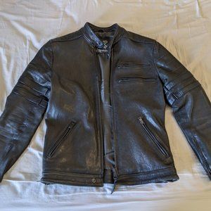 Soul Revolver Hybrid Leather Jacket Cafe Racer Men
